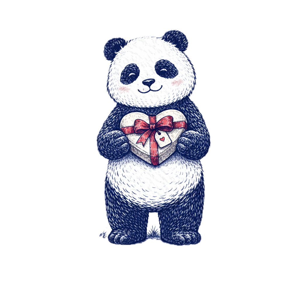 Kai the panda waving happily